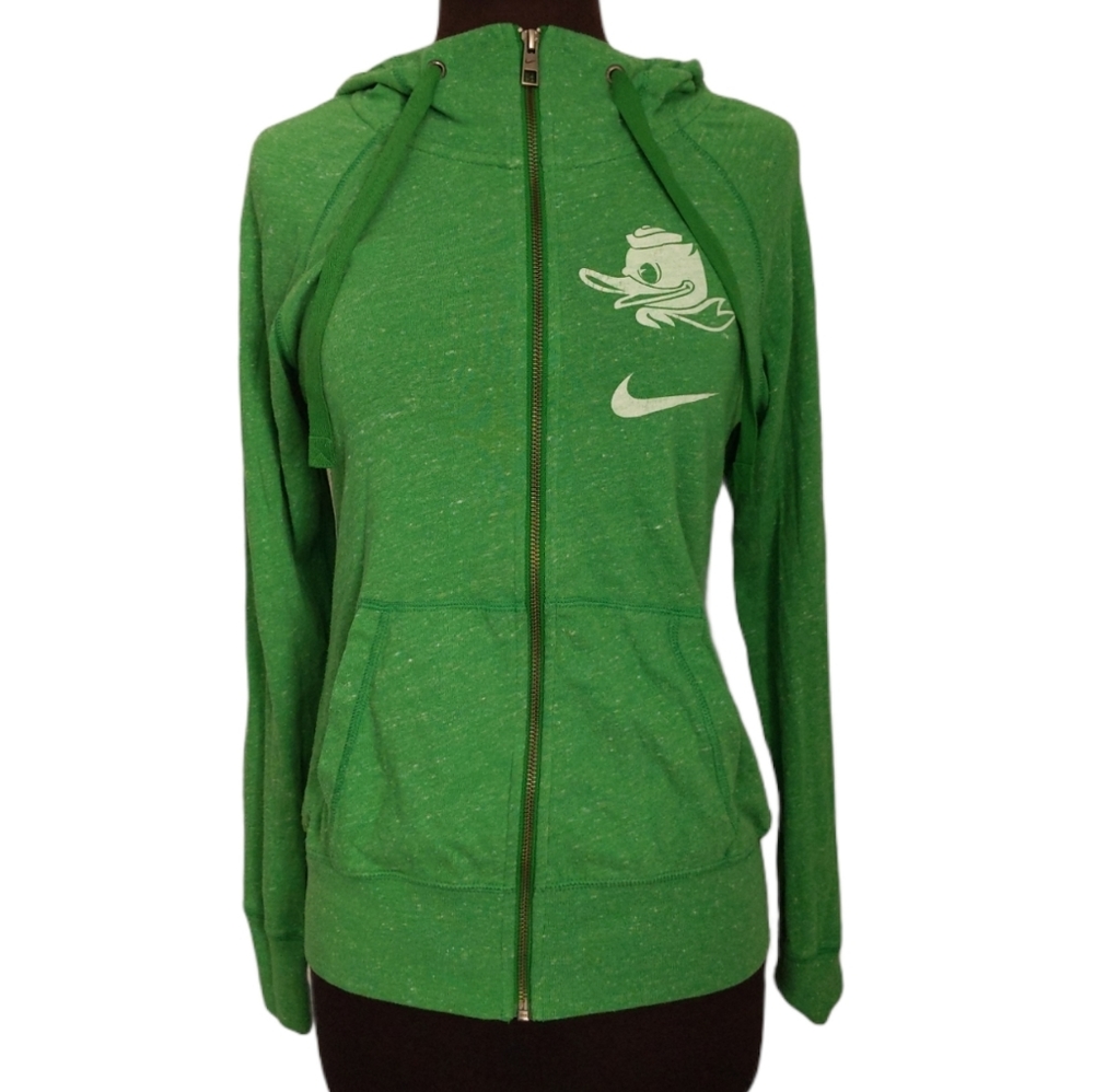 Nike Organ Ducks Logo Zip Up Sweatshirt Green